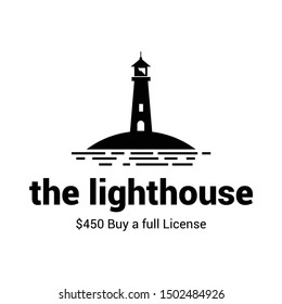 Lighthouse logo with strong simple and beautiful logo concept