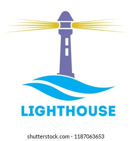 Lighthouse Logo Template Stock Vector (Royalty Free) 1187063653 ...