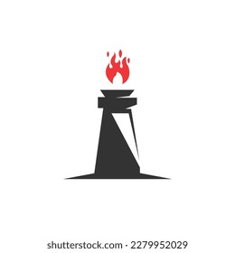 Lighthouse logo template. Building of lighthouse logo vector