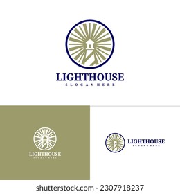 Lighthouse logo template, Creative Lighthouse logo design vector