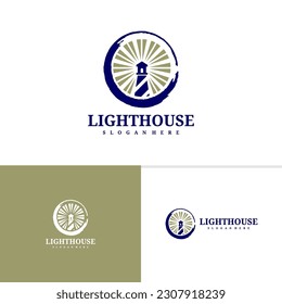 Lighthouse logo template, Creative Lighthouse logo design vector
