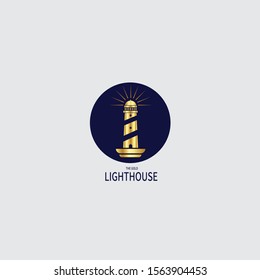 
lighthouse logo template design, marine, nautical, sail,