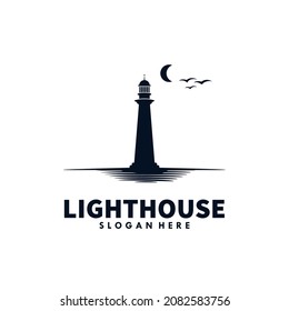 Lighthouse Logo Template design Premium Vector