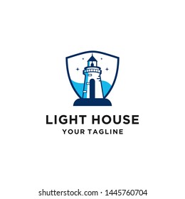 Lighthouse Logo Template Design Vector