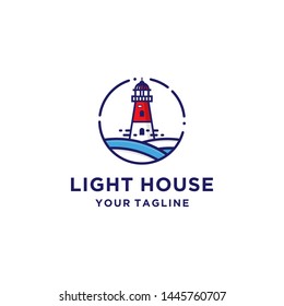 Lighthouse Logo Template Design Vector