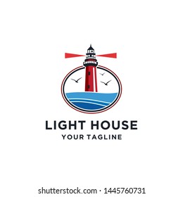 Lighthouse Logo Template Design Vector