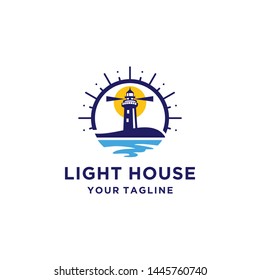 Lighthouse Logo Template Design Vector