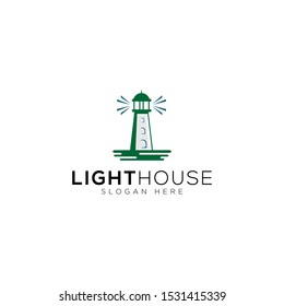 Lighthouse Logo Template Design Vector, Emblem, Design Concept, Creative Symbol, Icon