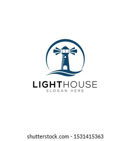 Lighthouse Logo Template Design Vector, Emblem, Design Concept, Creative Symbol, Icon