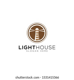 Lighthouse Logo Template Design Vector, Emblem, Design Concept, Creative Symbol, Icon