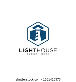 Lighthouse Logo Template Design Vector, Emblem, Design Concept, Creative Symbol, Icon