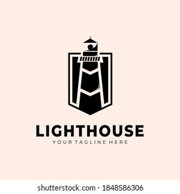 Lighthouse Logo Template Illustration Design Vector