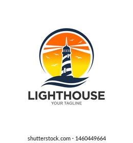 Lighthouse Logo Template Stock Vectors