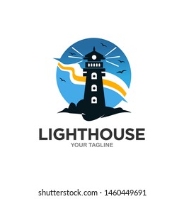 Lighthouse Logo Template Stock Vectors