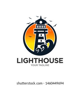 Lighthouse Logo Template Stock Vectors