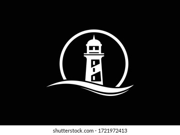 Lighthouse logo template Vector, Lighthouse Logo design