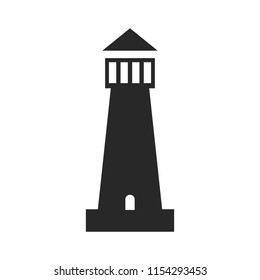 Lighthouse logo. Tower icon. Marine symbol. Vector eps 08.