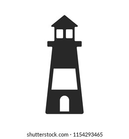 Lighthouse logo. Tower icon. Marine symbol. Vector eps 08.