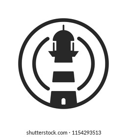 Lighthouse logo. Tower icon. Marine symbol. Vector eps 08.