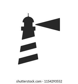 Lighthouse logo. Tower icon. Marine symbol. Vector eps 08.
