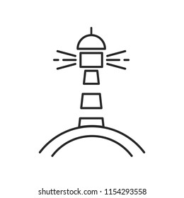 Lighthouse logo. Tower icon. Marine symbol. Vector eps 08.