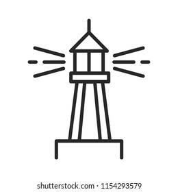 Lighthouse logo. Tower icon. Marine symbol. Vector eps 08.