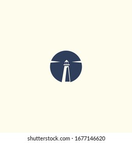 Lighthouse logo vector design illustrations.