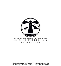 Lighthouse Logo Vector Design Template