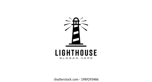 lighthouse logo vector design template