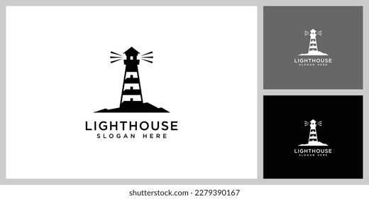 lighthouse logo vector design template