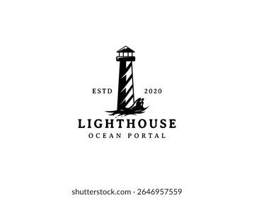 lighthouse logo vector design template. Premium lighthouse logo design template