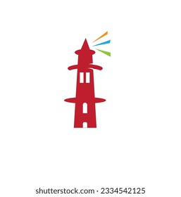lighthouse logo or vector illustration or clip art