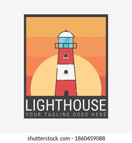 Lighthouse logo vector illustration design