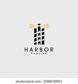 lighthouse logo vector illustration design