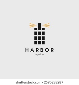 lighthouse logo vector illustration design