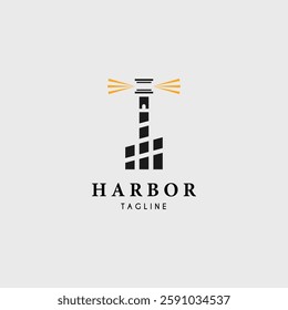 lighthouse logo vector illustration design