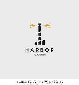 lighthouse logo vector illustration design