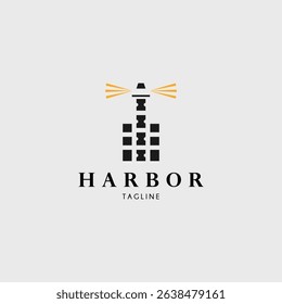 lighthouse logo vector illustration design