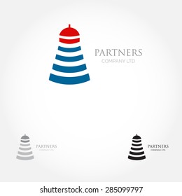 Logo des Leuchtturms - Vektorgrafik, Grafikdesign bedienerbar für Ihr Design. Firmenlogo