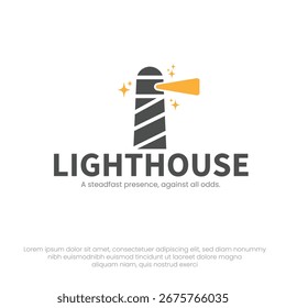 Símbolo do vetor do logotipo do farol de orientação e esperança