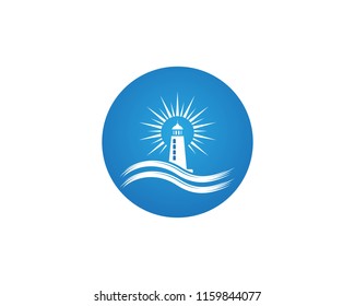 Lighthouse logo vector template