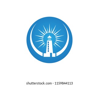 Lighthouse logo vector template