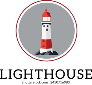 lighthouse logo, Lighthouse vector template
