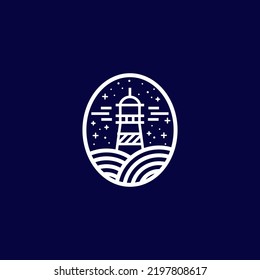 lighthouse  Logo Vector Template design