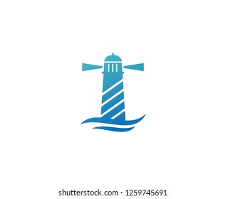 Lighthouse logo wave 