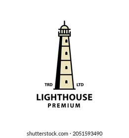 Logo des Leuchtturms. Vektordesign. EPS10
