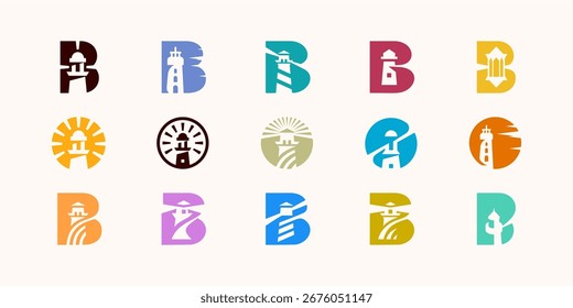 Lighthouse Logos Collection of Letter B Icons
