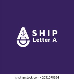 lighthouse logos sea icon ship symbol signs letter A beach design vector triangle human marine wave anchor swimming pool sailor marine academy fishing circle blue  sport security boat water navy lamp