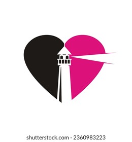 Lighthouse in the love or heart