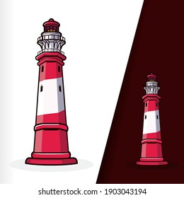 LightHouse Marine Landmark Tower Vector